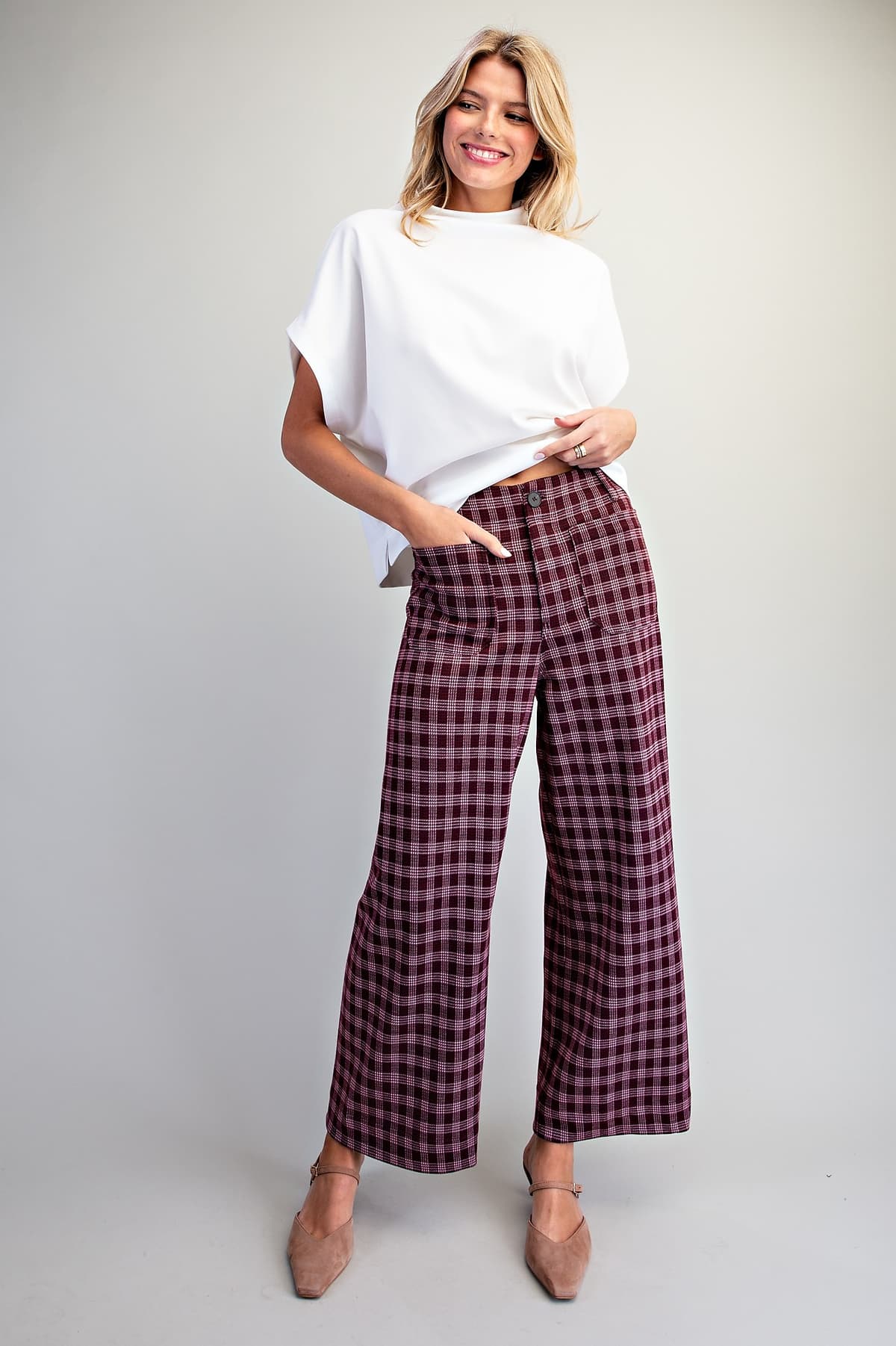 PK16889 - BURGUNDY PLAID