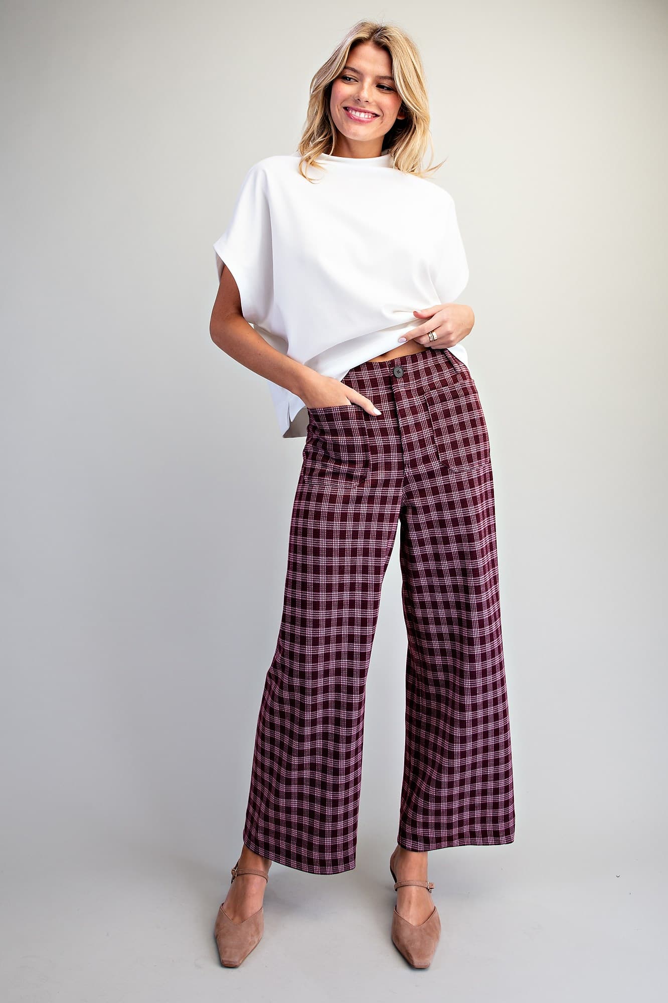 PK16889 - BURGUNDY PLAID
