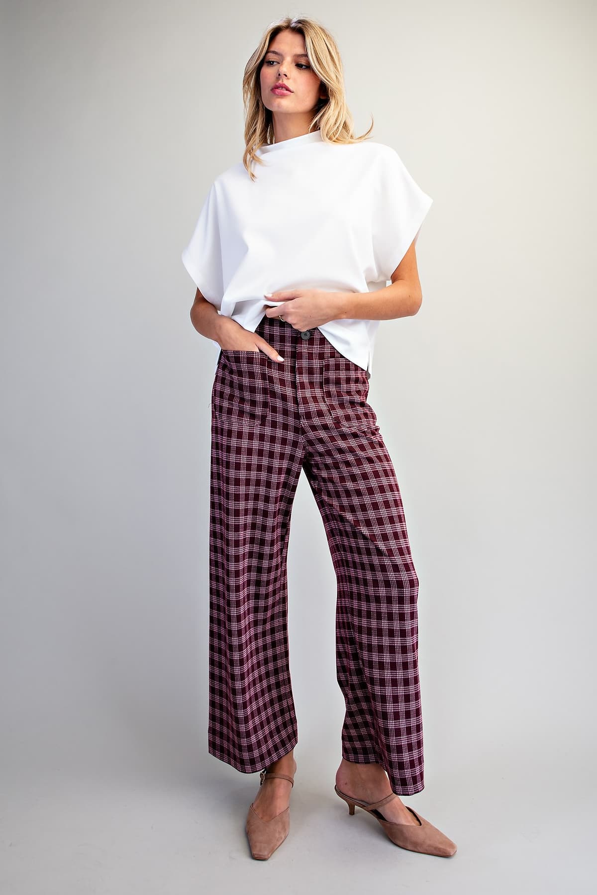 PK16889 - BURGUNDY PLAID