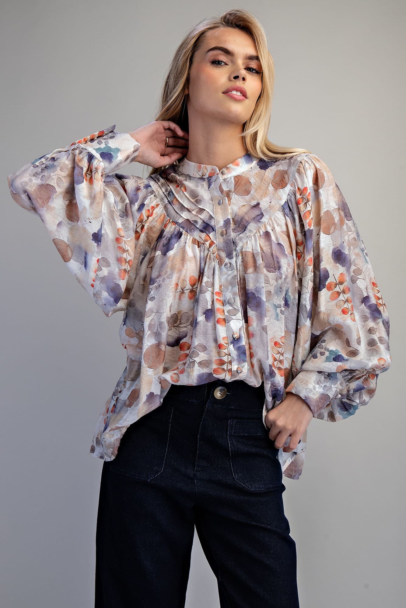 TK16953 - DUSTY BLUE BOTANICAL