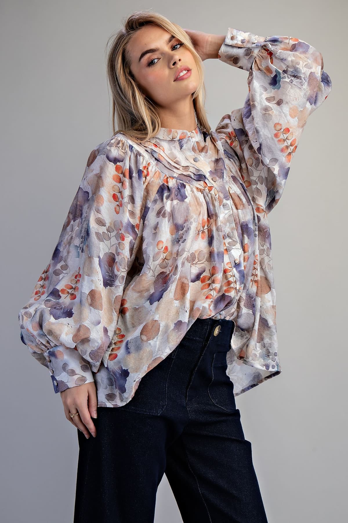 TK16953 - DUSTY BLUE BOTANICAL