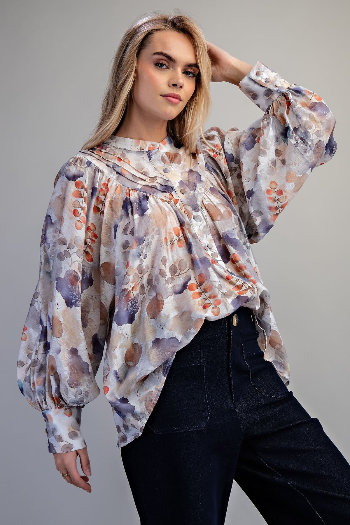 TK16953 - DUSTY BLUE BOTANICAL