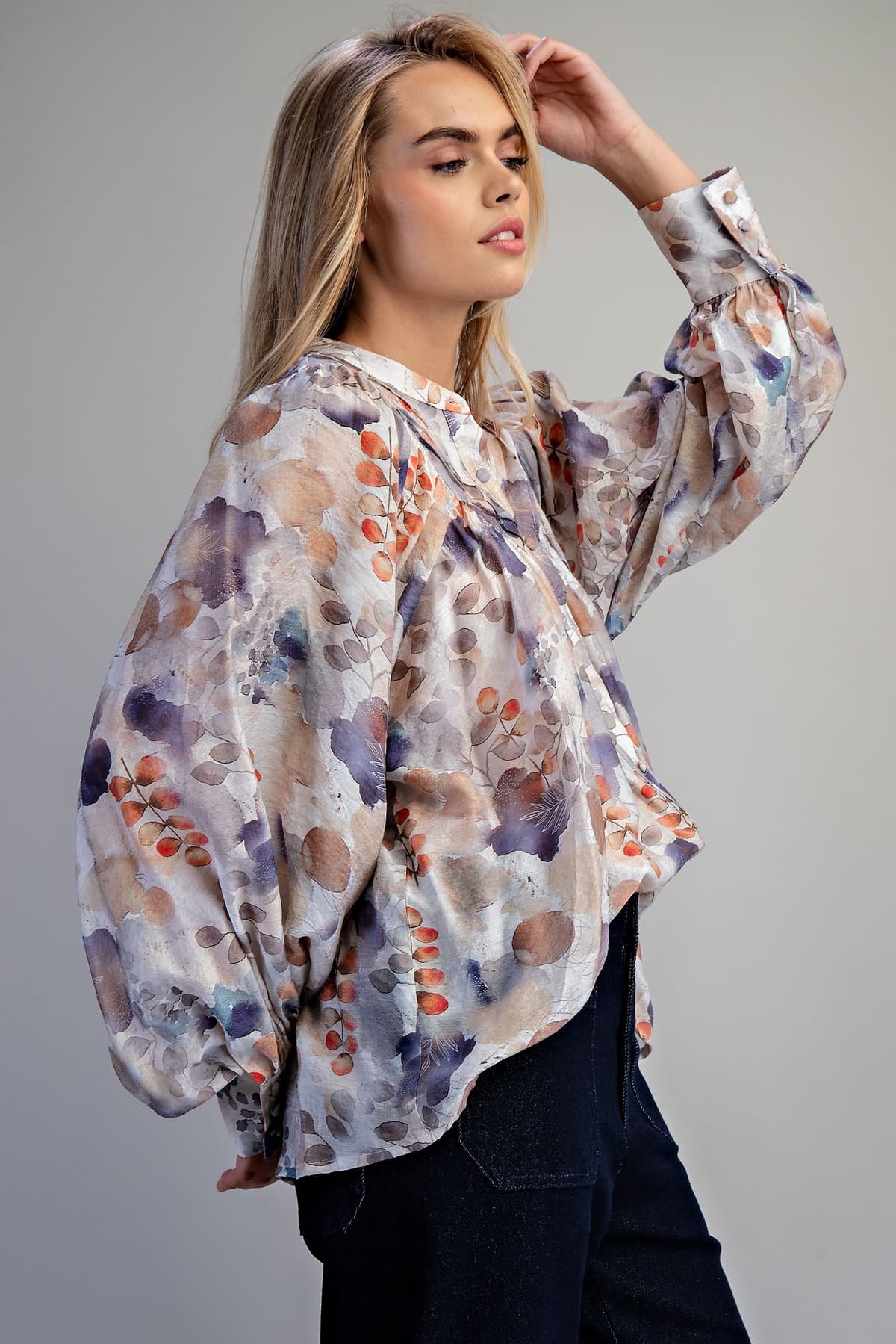 TK16953 - DUSTY BLUE BOTANICAL