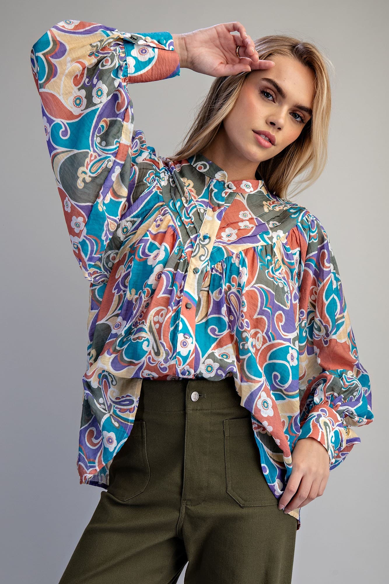 TK16954 - TEAL PAISLEY
