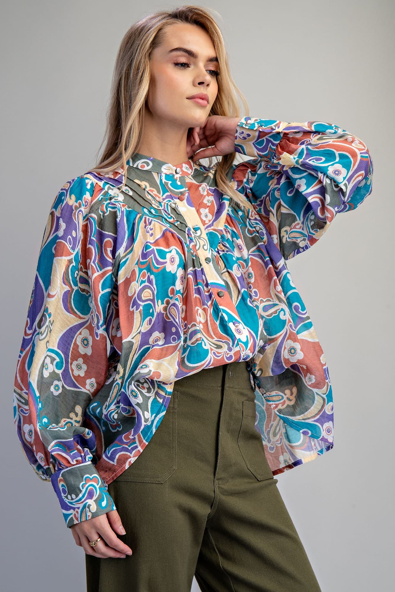 TK16954 - TEAL PAISLEY