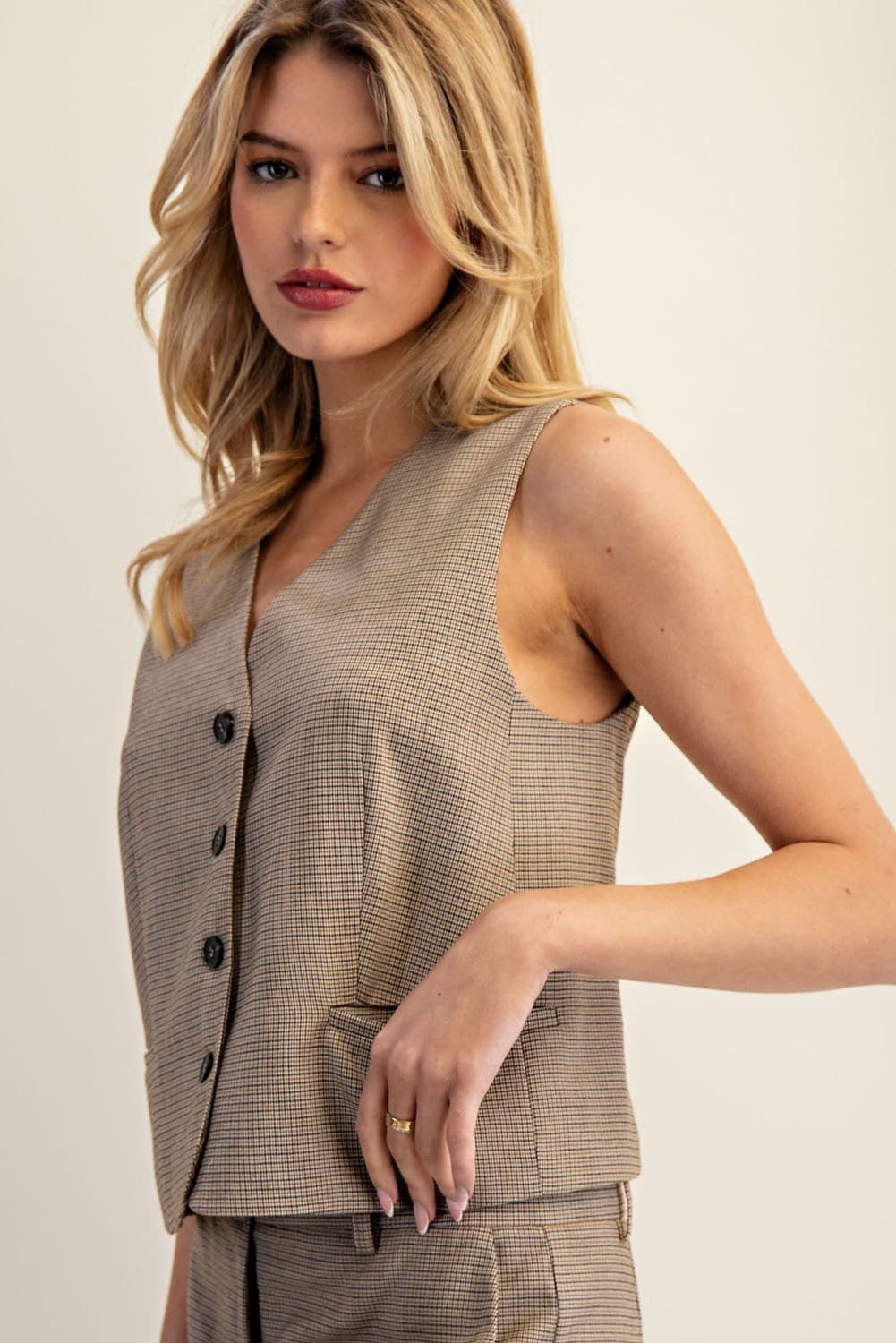 JK14150 - CAMEL BROWN CHECK
