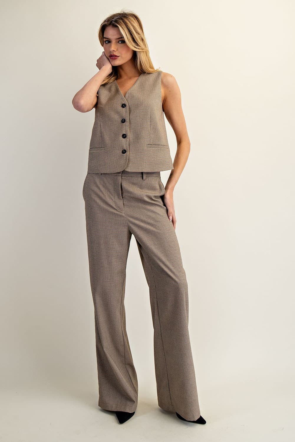 PK14421 - CAMEL BROWN CHECK