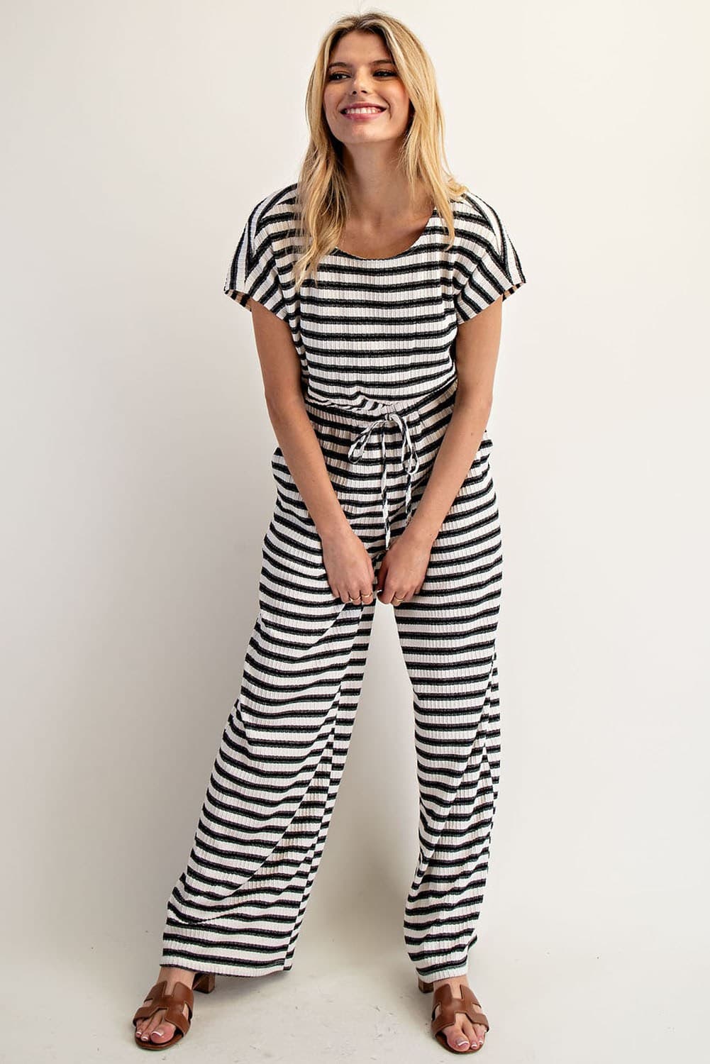 BK14297 - BLACK CREAM STRIPE
