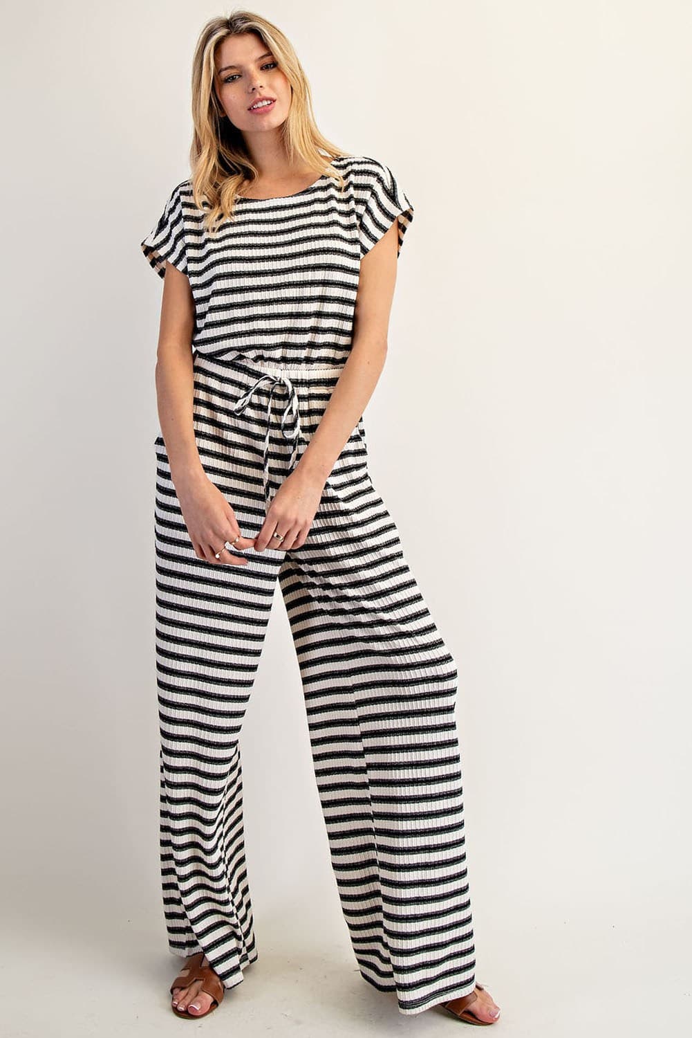 BK14297 - BLACK CREAM STRIPE
