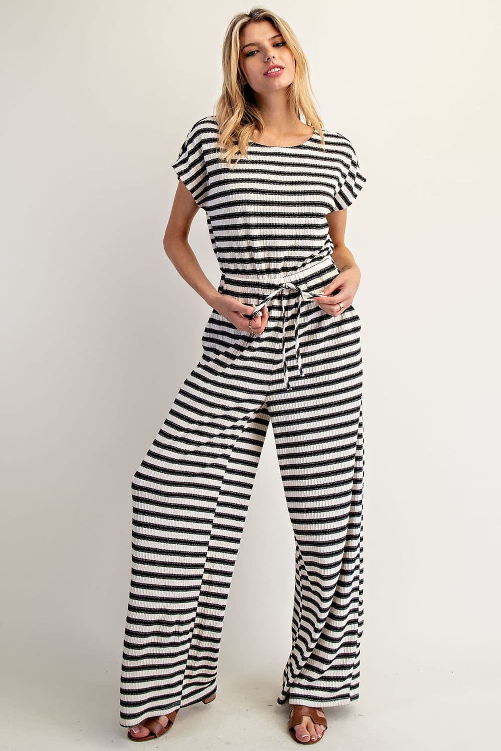 BK14297 - BLACK CREAM STRIPE