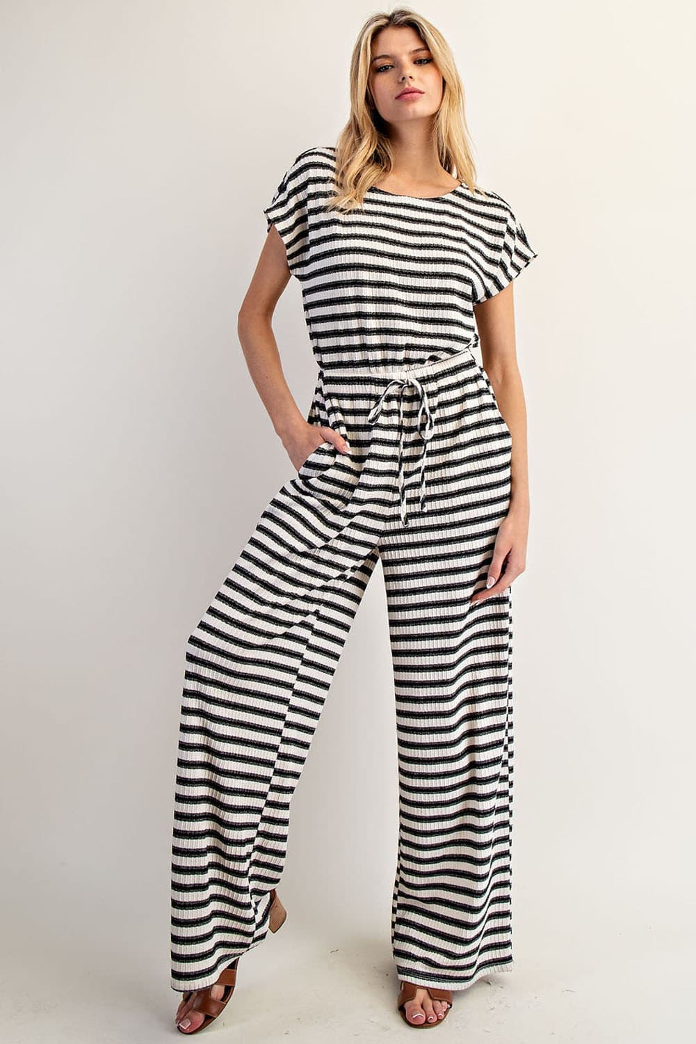 BK14297 - BLACK CREAM STRIPE
