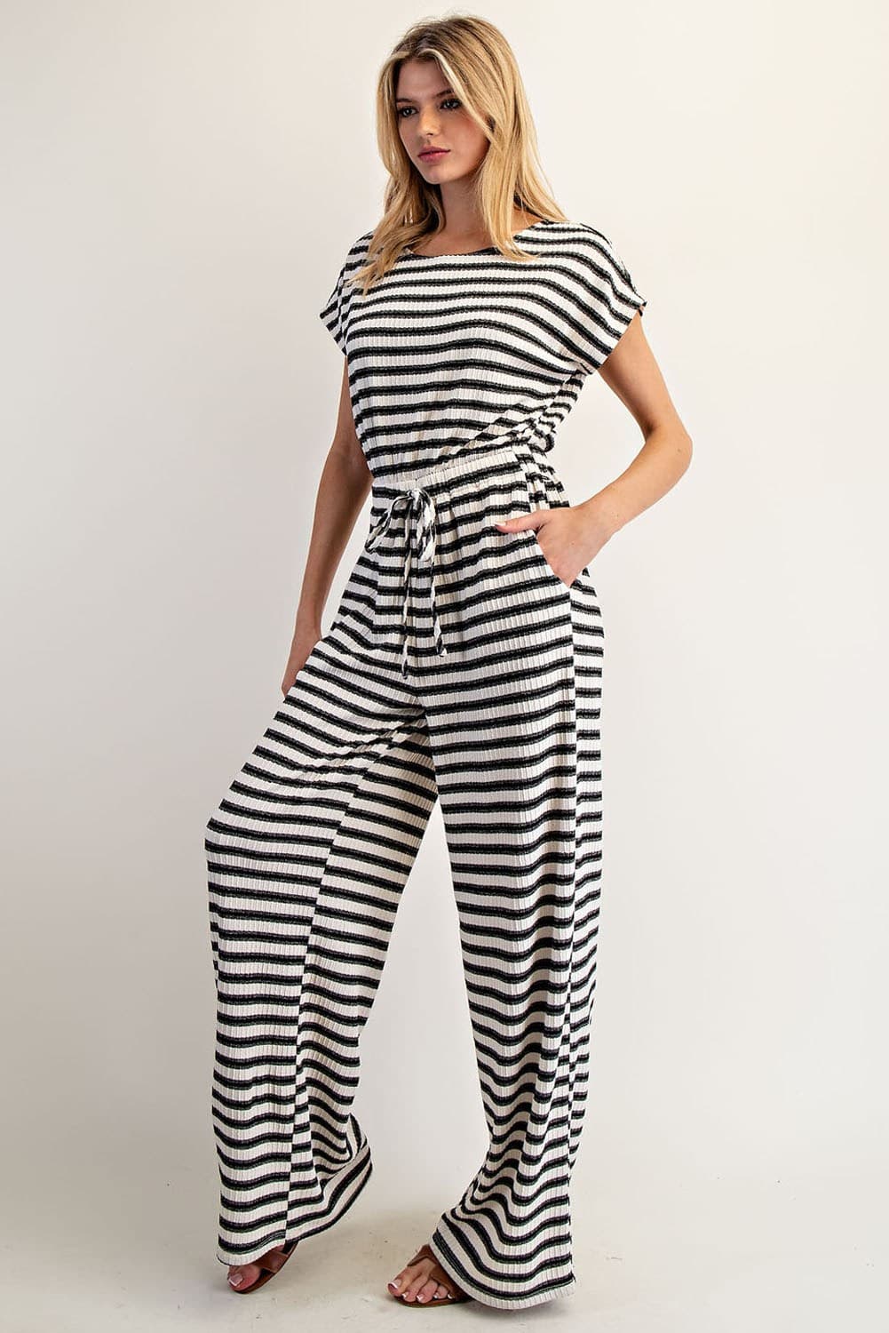 BK14297 - BLACK CREAM STRIPE